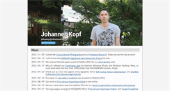 Desktop Screenshot of johanneskopf.de